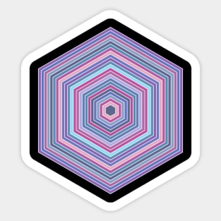 Retro Hex Sticker